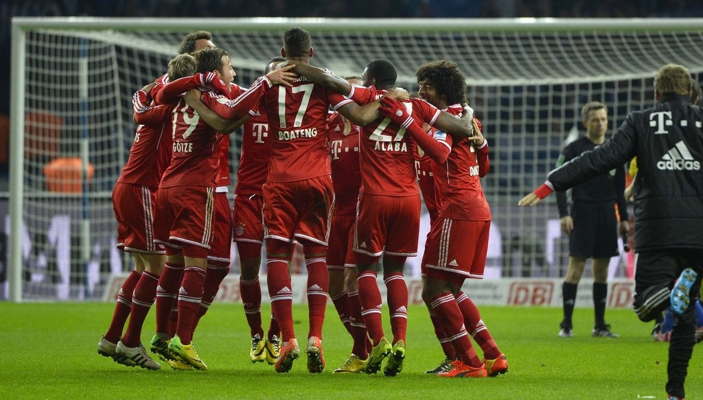 Bayern celebrando la Bundesliga