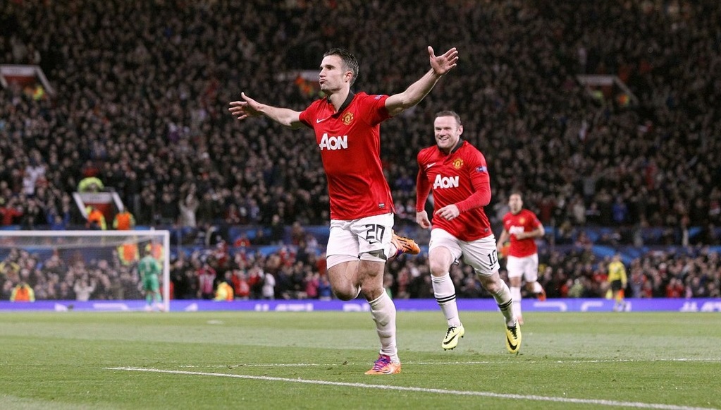 Van Persie celebrando un gol