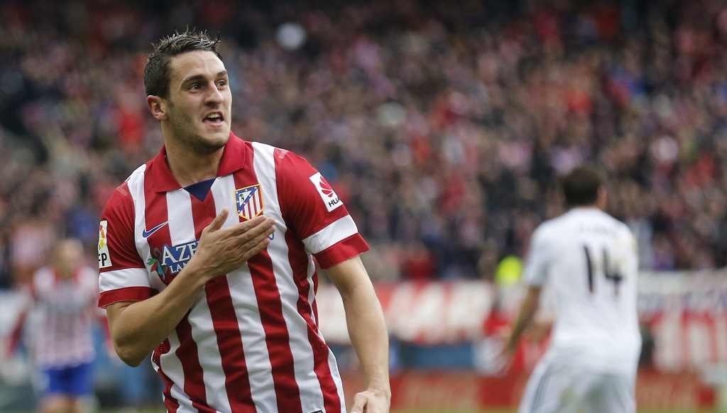 Koke Atletico celebrando un gol