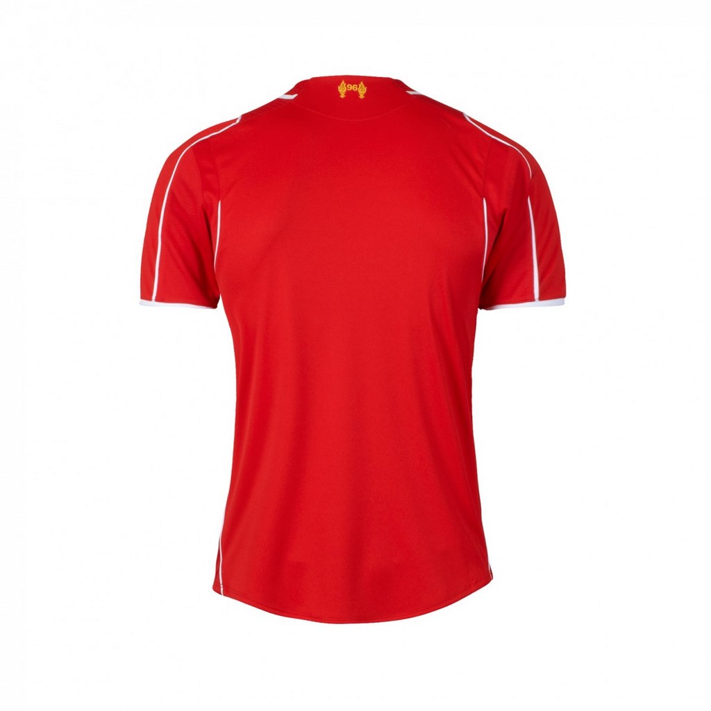 Camiseta Liverpool roja temporada 2014-2015 trasera