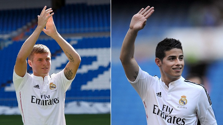 Toni Kroos y James