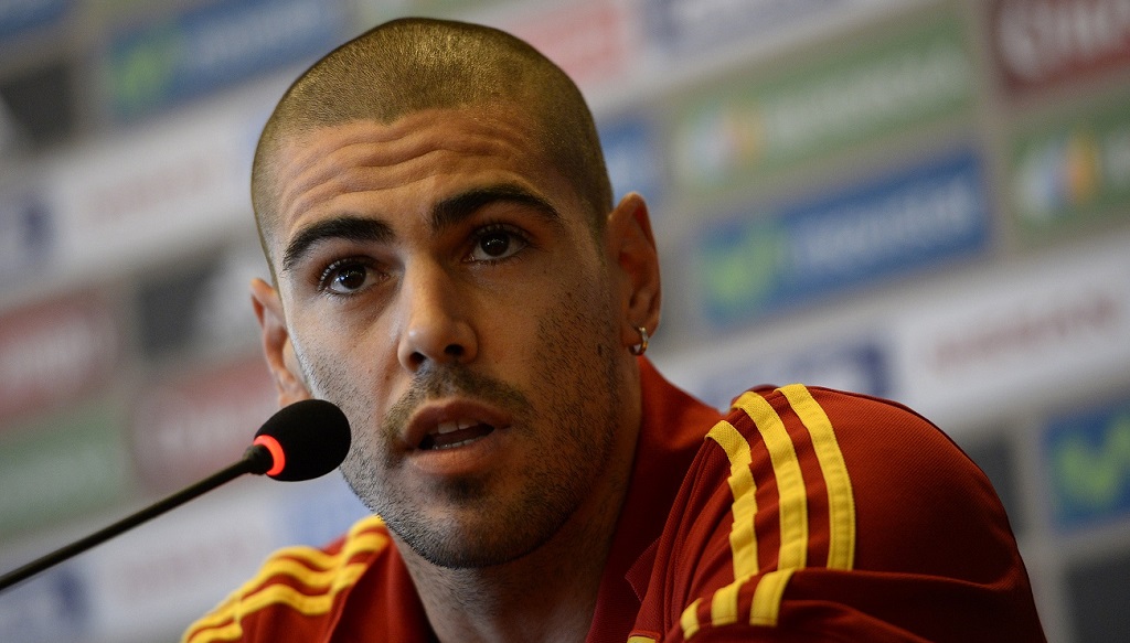 Victor Valdes en rueda de prensa