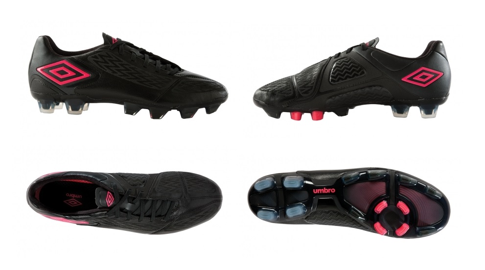 Umbro Geometra II Pro FG Football Boots negras y rosas