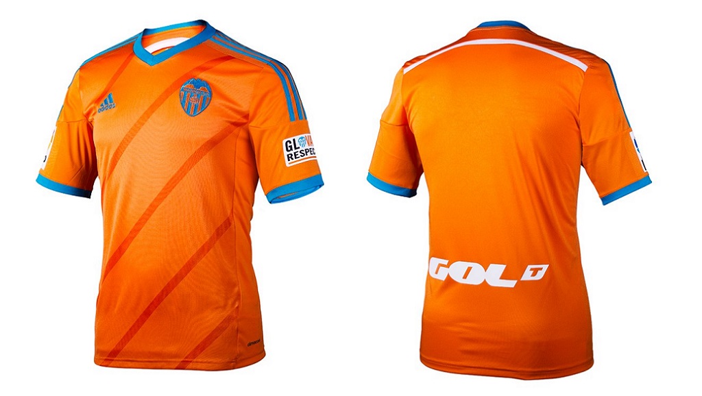 camiseta Valencia naranja 2014-2015