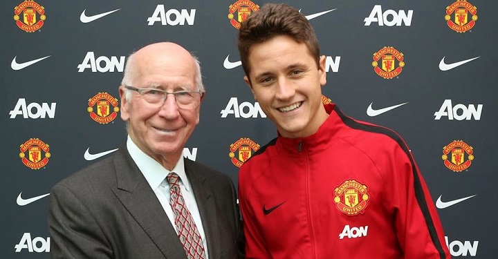 Ander Herrera y Bobby Charlton