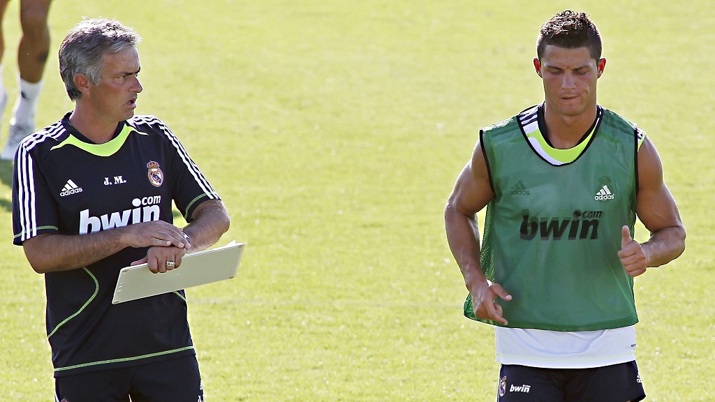 Cristiano Ronaldo y Jose Mourinho