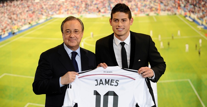 James Rodriguez y Florentino Perez