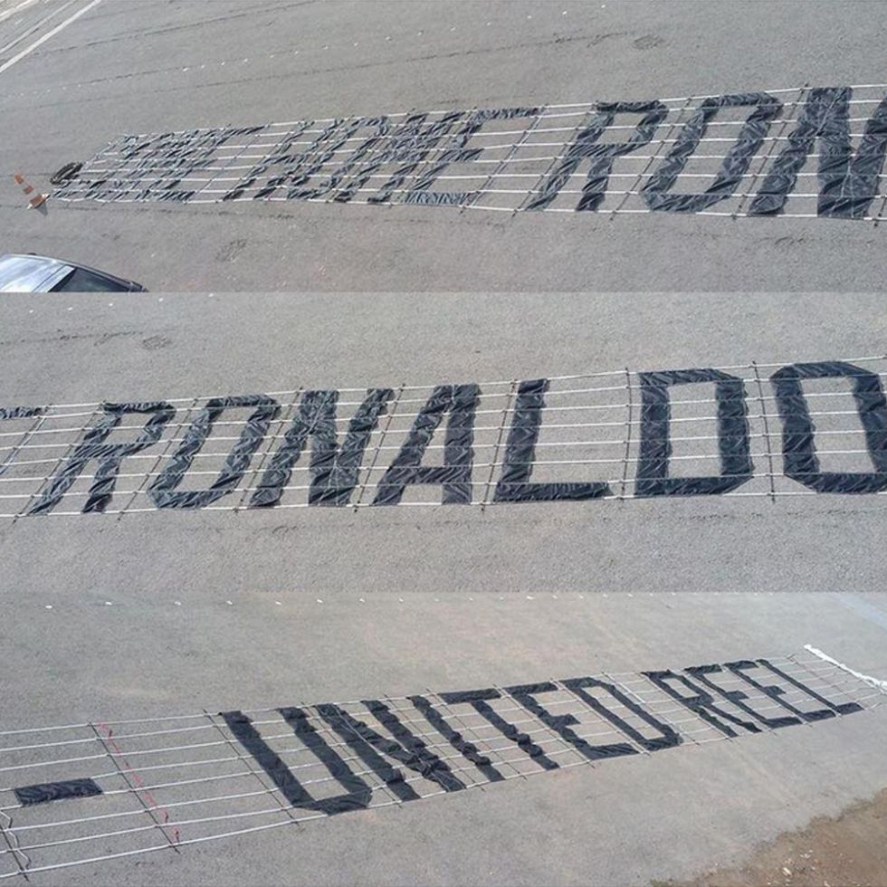 pancarta Cristiano Ronaldo