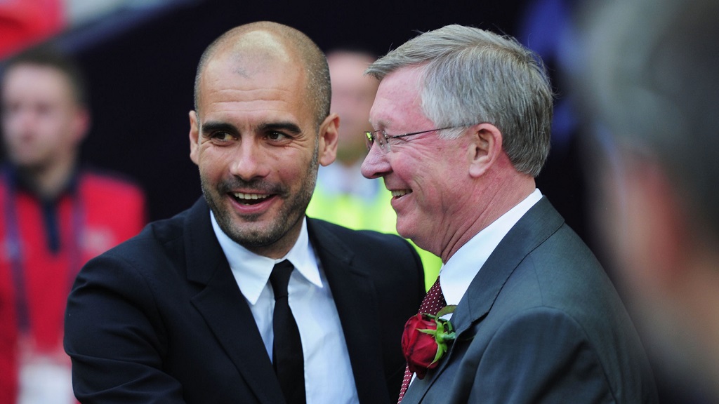 Pep Guardiola y Sir Alex Ferguson