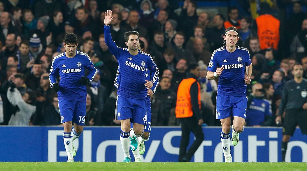 Cesc Fabregas celebrando un gol