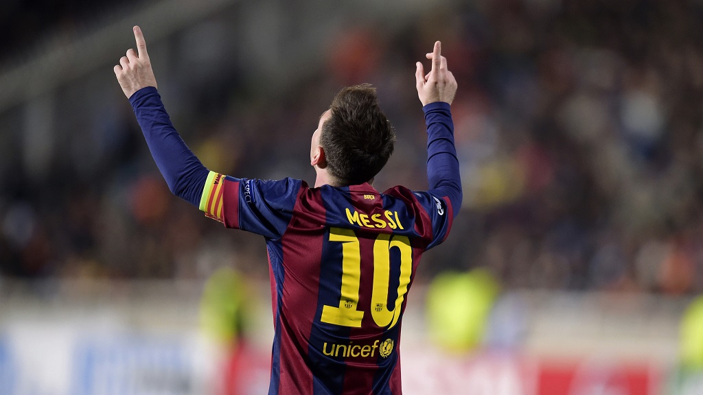 Leo Messi celebrando un gol