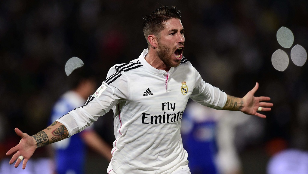 Sergio Ramos celebrando un gol