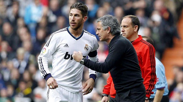 Sergio Ramos y Mourinho