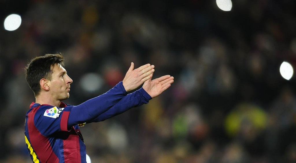 Leo Messi celebrando un gol