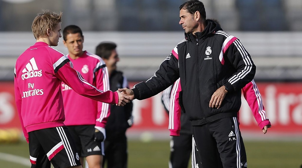 Martin Odegaard y Fernando Hierro