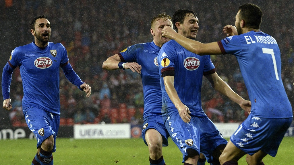 Jugadores del Torino celebrando un gol