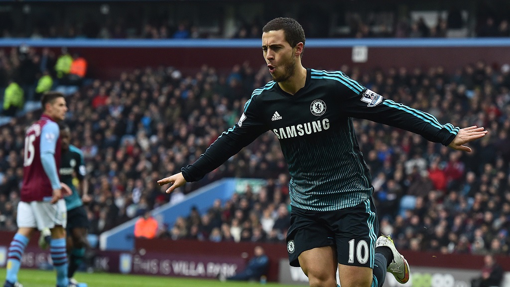 Eden Hazard celebrando un gol