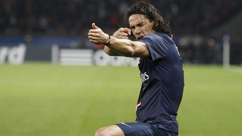 Edinson Cavani celebrando un gol