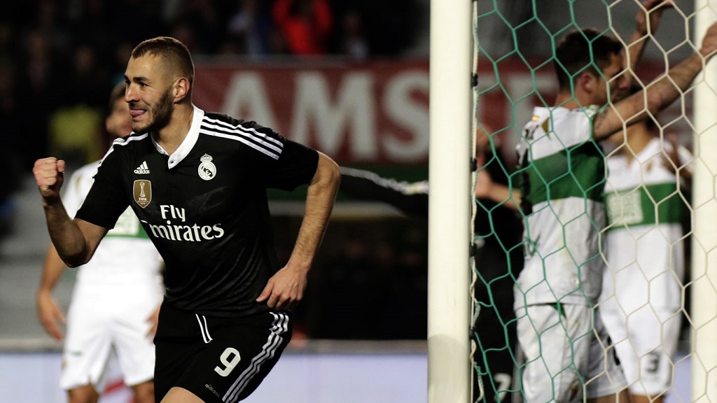 Karim Benzema celebrando un gol