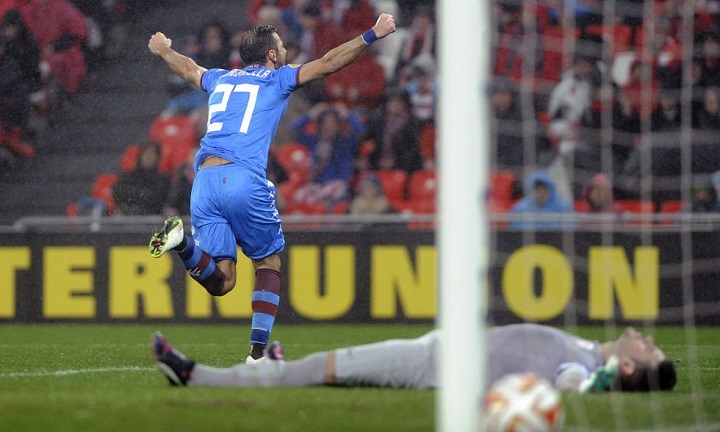 Quagliarella celebrando un gol