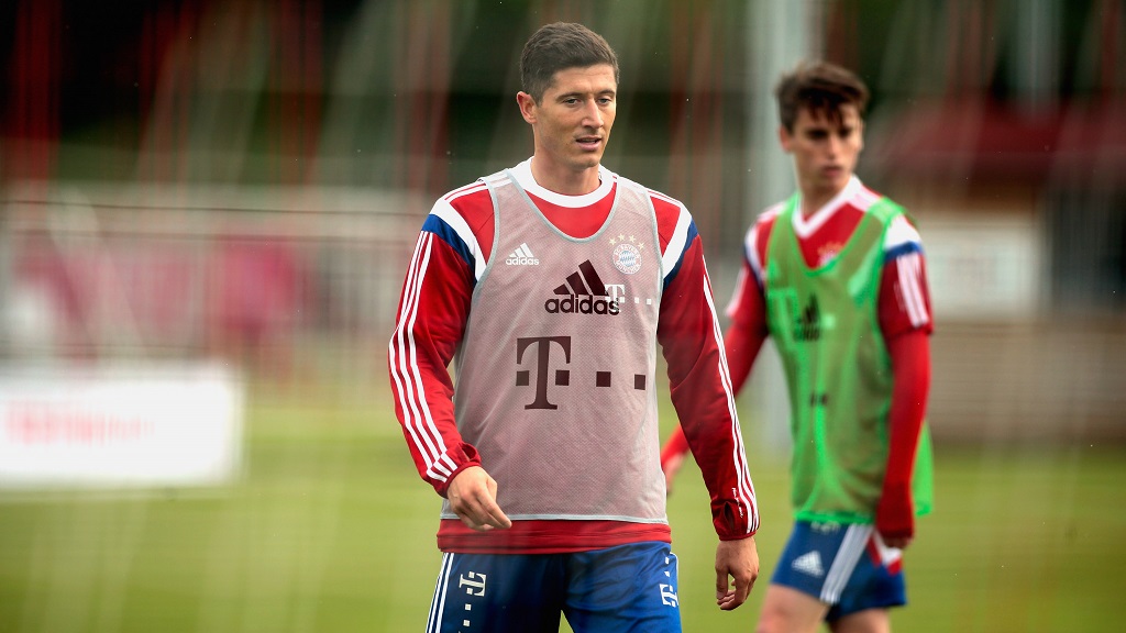 Lewandowski en un entrenamiento