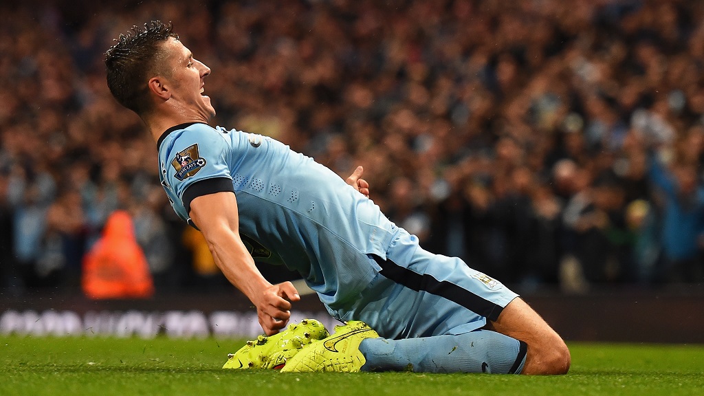 Stevan Jovetic celebrando un gol