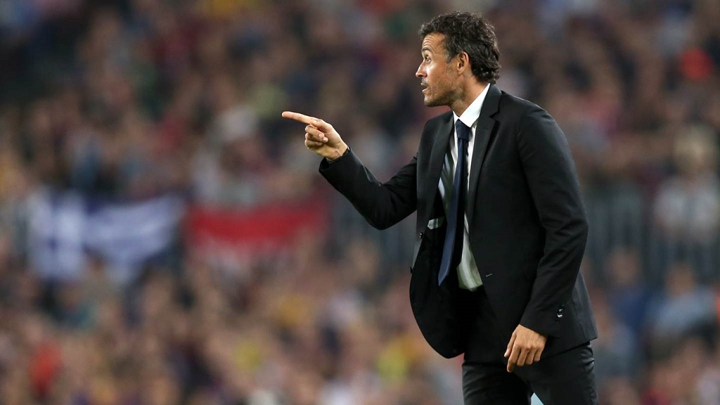 Luis Enrique mandando