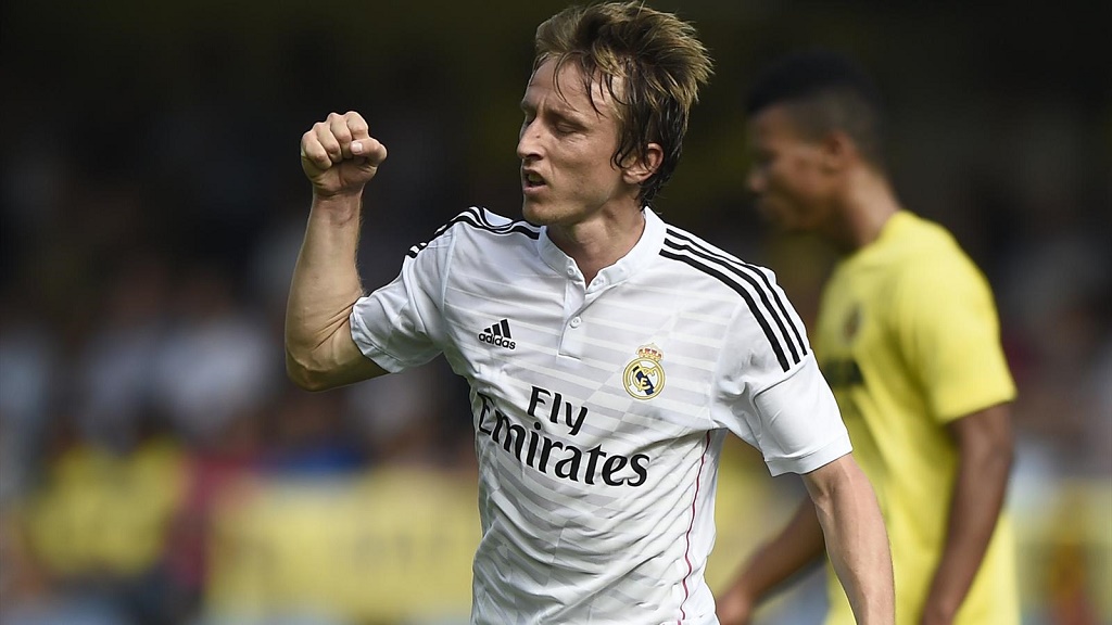Luka Modric celebrando un gol