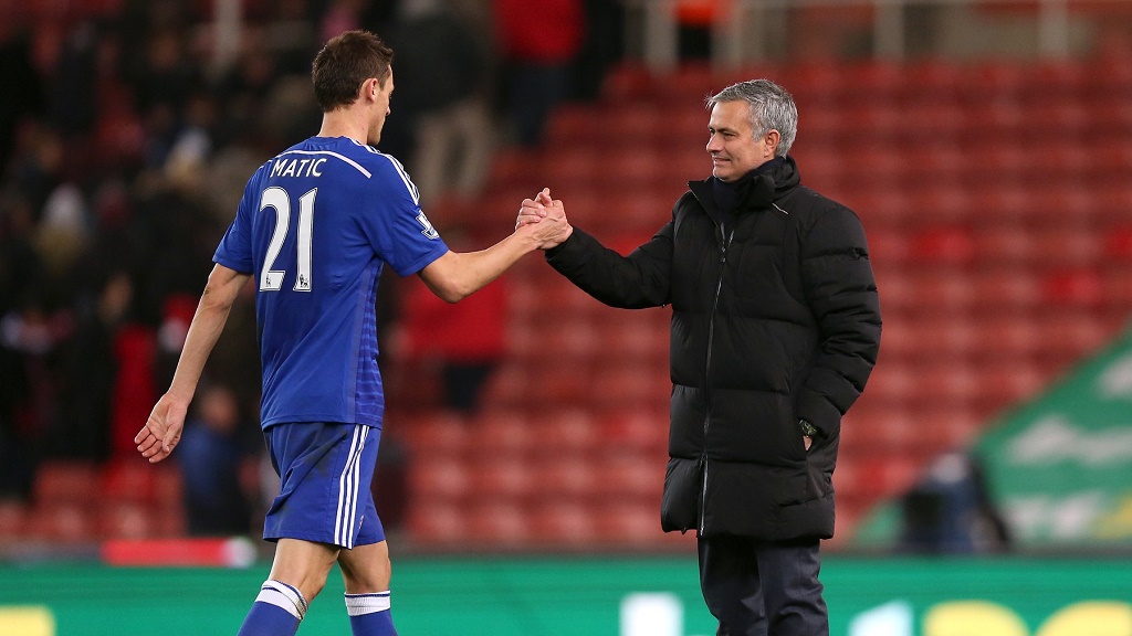 Nemanja Matic y José Mourinho