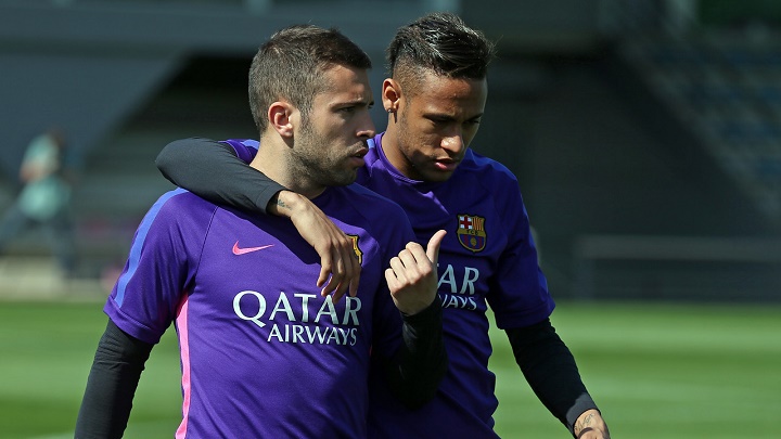 Jordi Alba y Neymar