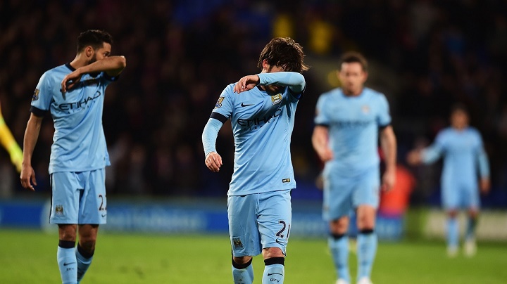 David Silva y Clichy decepcionados