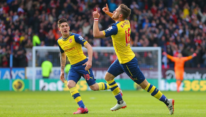 Aaron Ramsey celebrando un gol