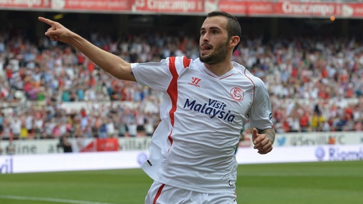 Aleix Vidal celebrando un gol