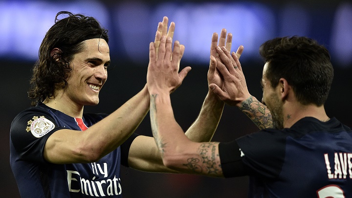 Edinson Cavani con Lavezzi