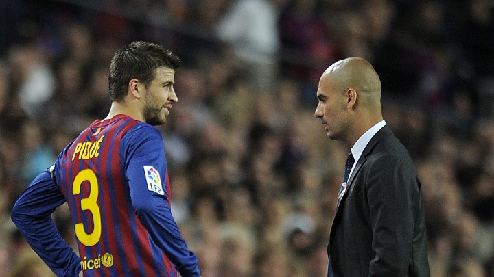 Piqué y Guardiola