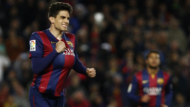 Marc Bartra celebrando un gol