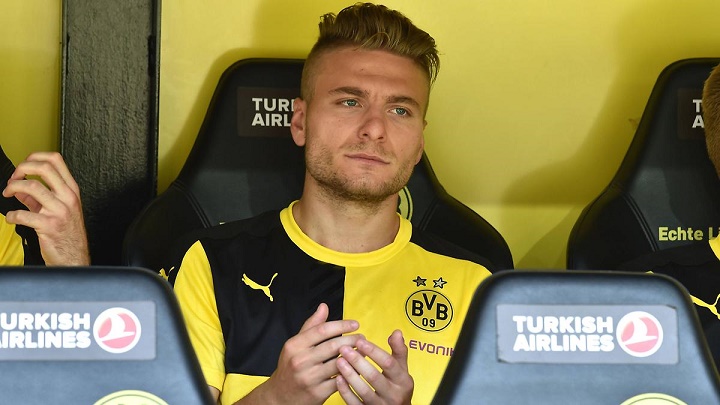 Ciro Immobile en el banquillo