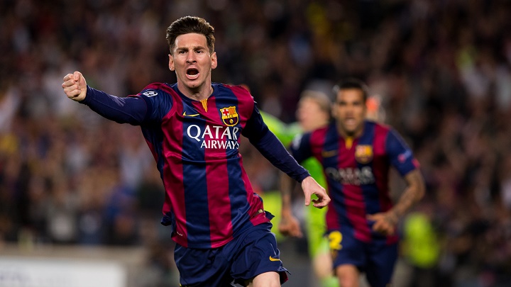 Messi celebrando un gol