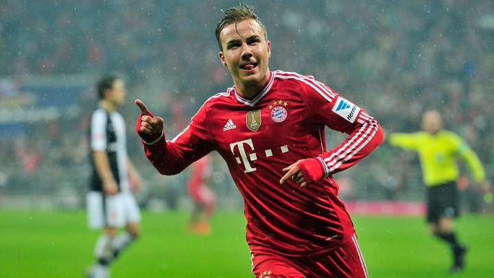 Mario Götze celebrando un gol