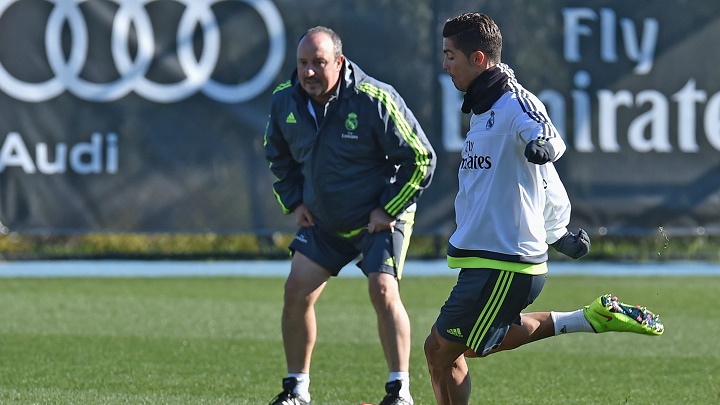 Rafa Benitez y Cristiano Ronaldo