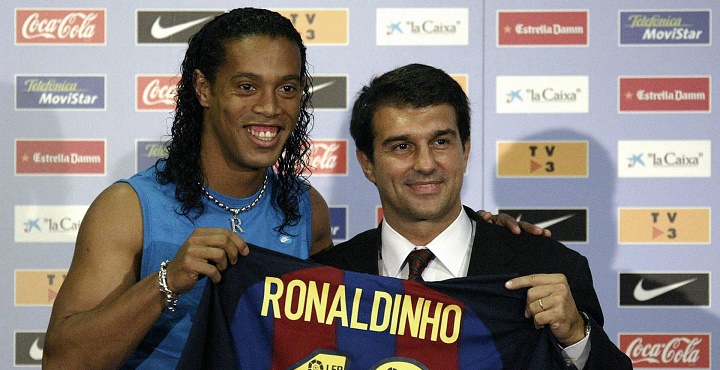 Ronaldinho y Laporta