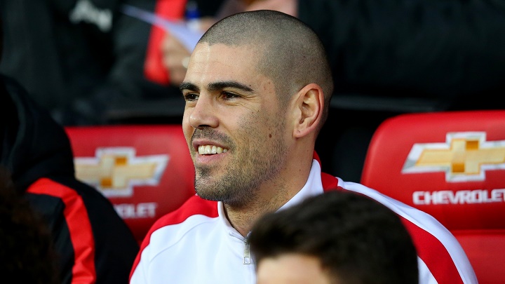 Valdes en el banquillo del United