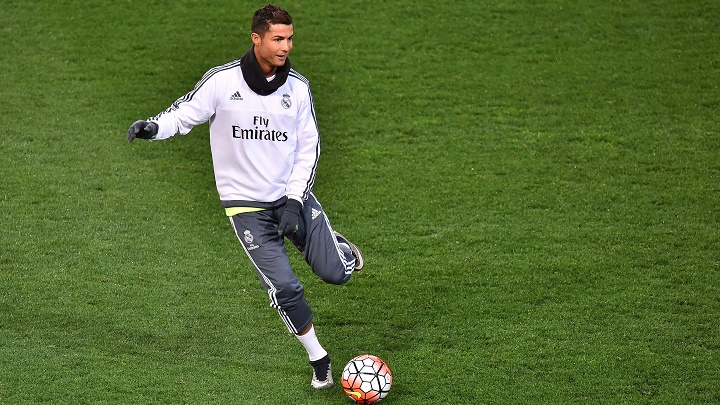 Cristiano Ronaldo entrenando