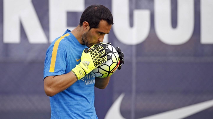 Claudio Bravo entrenamiento