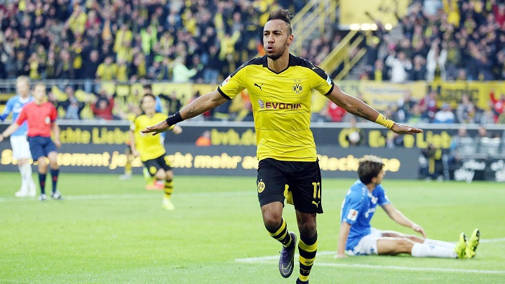 Aubameyang celebrando un gol