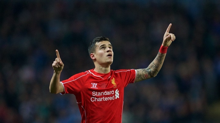 Coutinho celebrando un gol