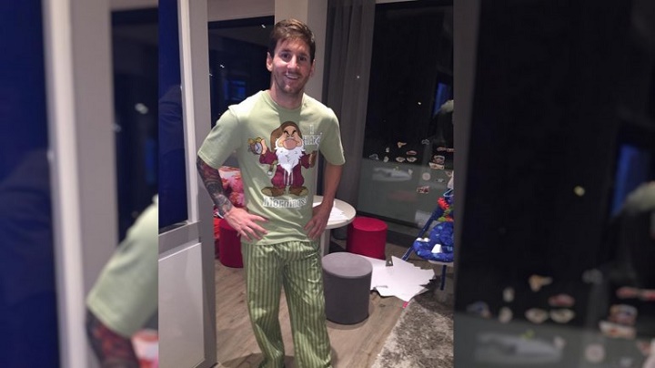 Messi pijama Suarez