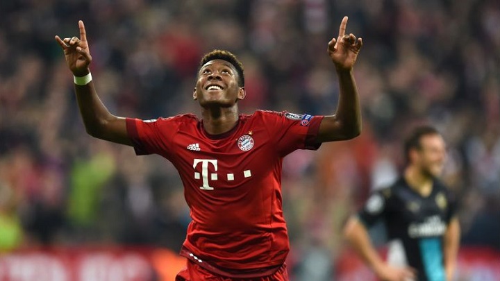 David Alaba celebrando un gol