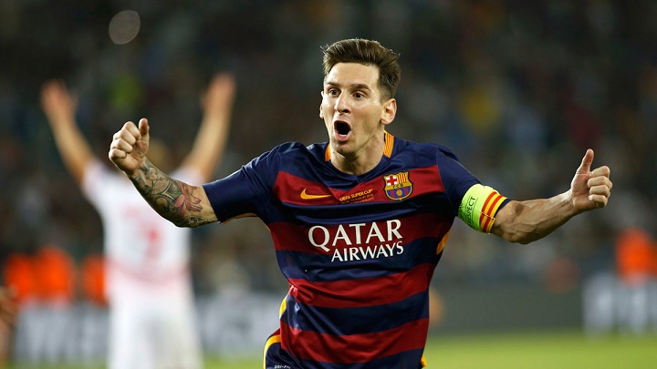 Messi celebrando un gol