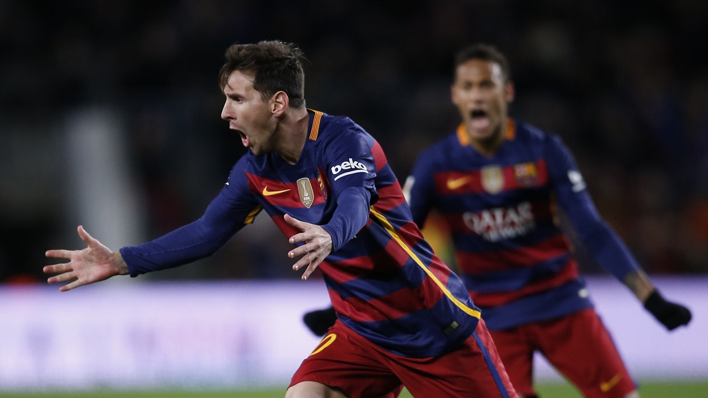 Leo Messi celebrando un gol